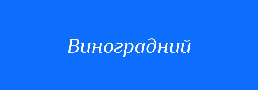 Пароніми до слова Виноградний