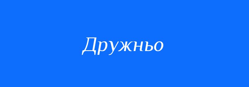 Пароніми до слова Дружньо