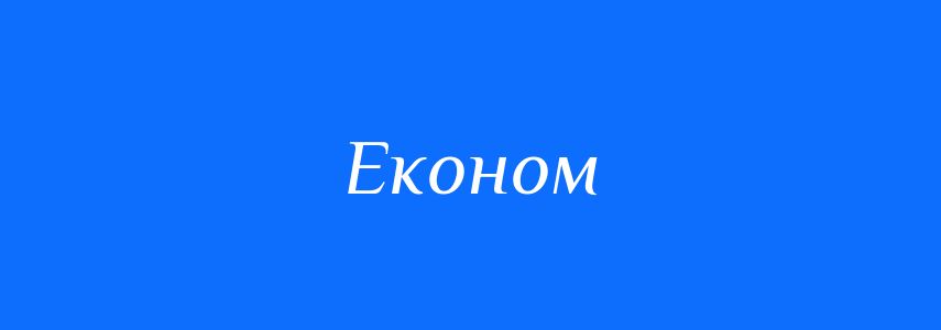 Пароніми до слова Економ
