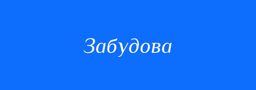 Пароніми до слова Забудова