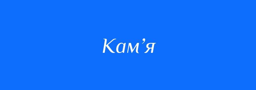 Пароніми до слова Кам’я