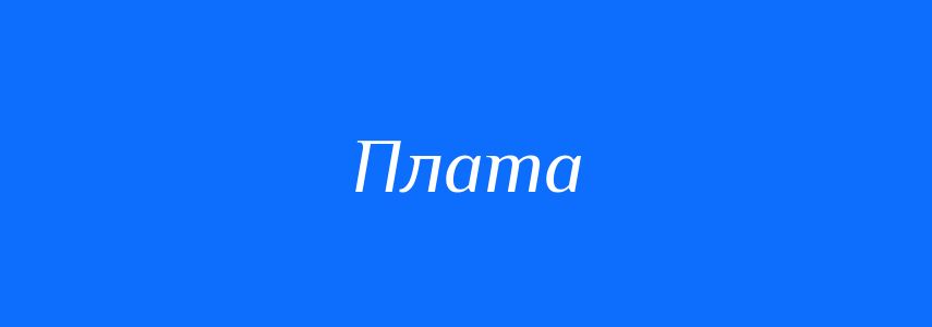 Пароніми до слова Плата