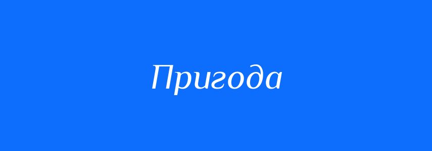 Пароніми до слова Пригода