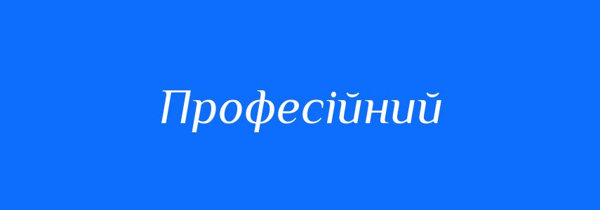 Пароніми до слова Професійний