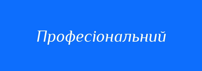 Пароніми до слова Професіональний