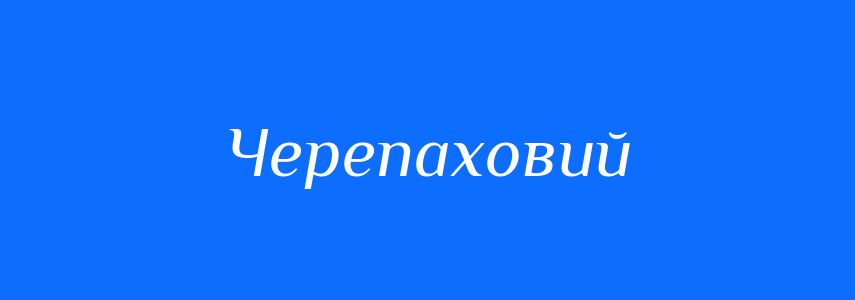 Пароніми до слова Черепаховий