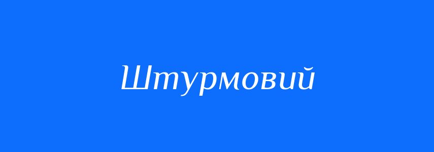 Пароніми до слова Штурмовий